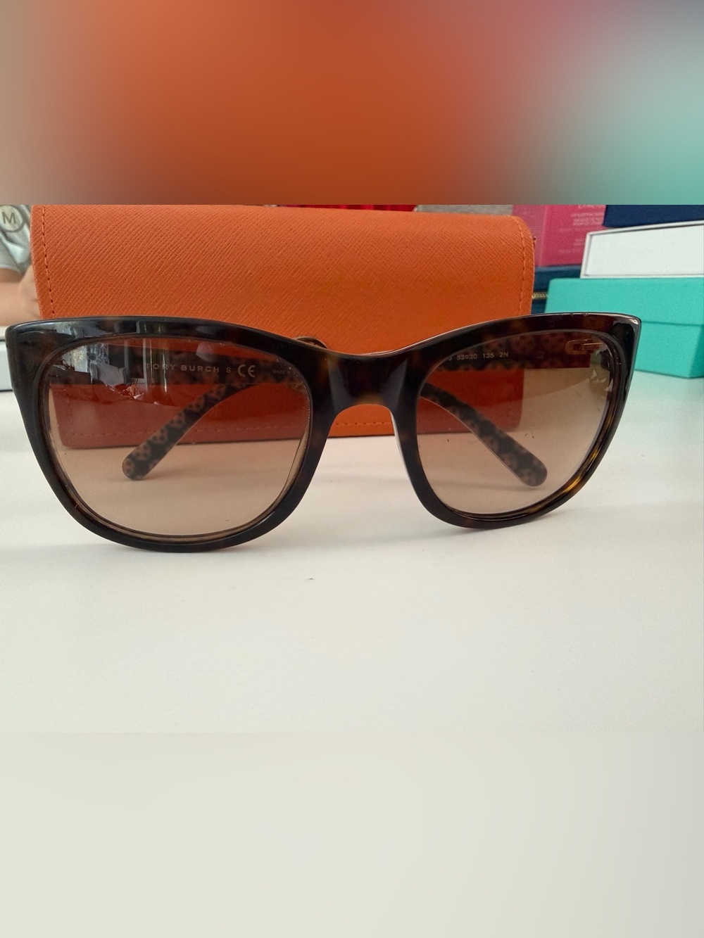 Tory Burch Tortoiseshell Brown Gradient Lens Sunglasses